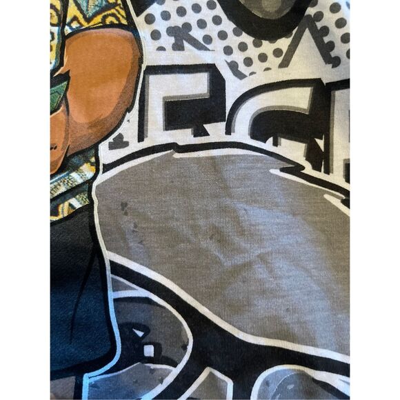 Hustle OG Bear Long Sleeve All Over Graffiti Bailey Apparel Hoodie Size M - Picture 8 of 11